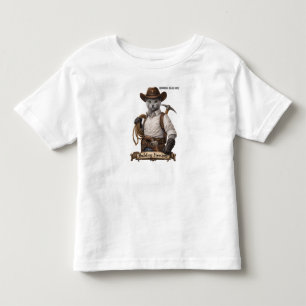 ロシアンブルーのカウボーイキャット – 自由を築く トドラーTシャツ