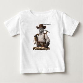 ロシアンブルーのカウボーイキャット - 自由を築く ベビーTシャツ