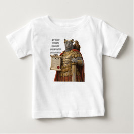 ロシアンブルーのカエサル猫 ベビーTシャツ
