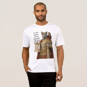 ロシアンブルーのカエサル猫 Tシャツ (正面フル)