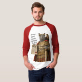 ロシアンブルーのカエサル猫 Tシャツ (正面フル)
