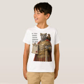 ロシアンブルーのカエサル猫 Tシャツ (正面フル)