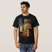 ロシアンブルーのカエサル猫 Tシャツ (正面フル)