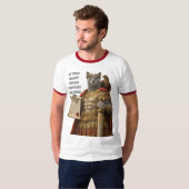 ロシアンブルーのカエサル猫 Tシャツ (正面フル)