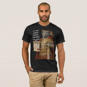 ロシアンブルーのカエサル猫 Tシャツ (正面フル)