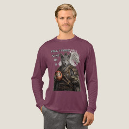 ロシアンブルーのサムライ猫 トライブレンドTシャツ
