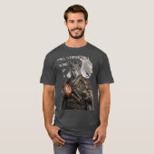 ロシアンブルーのサムライ猫 Tシャツ (正面フル)