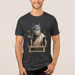 ロシアンブルーのソクラテス猫 トライブレンドTシャツ