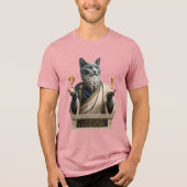 ロシアンブルーのソクラテス猫 トライブレンドTシャツ (正面)