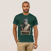 ロシアンブルーのソクラテス猫 Tシャツ (正面フル)