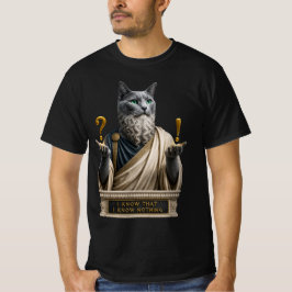 ロシアンブルーのソクラテス猫 Tシャツ