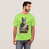 ロシアンブルーのソクラテス猫 Tシャツ (正面フル)