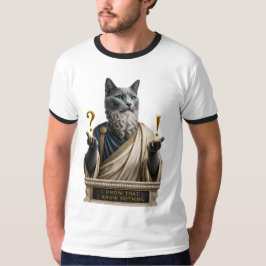 ロシアンブルーのソクラテス猫 Tシャツ
