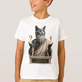 ロシアンブルーのソクラテス猫 Tシャツ
