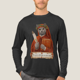 ロシアンブルーのダンテ・アリギエーリ猫 トライブレンドTシャツ