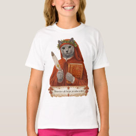 ロシアンブルーのダンテ・アリギエーリ猫 Tシャツ