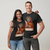 ロシアンブルーのダンテ・アリギエーリ猫 Tシャツ (ユニセックス)