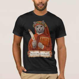 ロシアンブルーのダンテ・アリギエーリ猫 Tシャツ