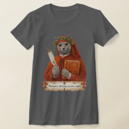 ロシアンブルーのダンテ・アリギエーリ猫 Tシャツ
