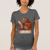 ロシアンブルーのダンテ・アリギエーリ猫 Tシャツ (正面)