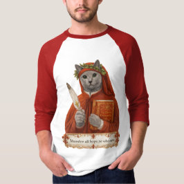 ロシアンブルーのダンテ・アリギエーリ猫 Tシャツ