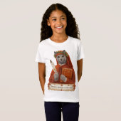 ロシアンブルーのダンテ・アリギエーリ猫 Tシャツ (正面フル)