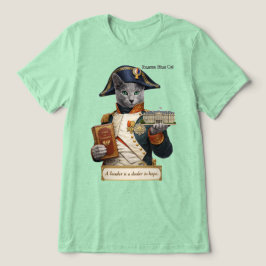 ロシアンブルーのナポレオン・ボナパルト猫 トライブレンドＴシャツ