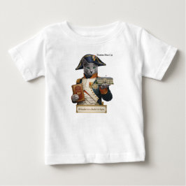 ロシアンブルーのナポレオン・ボナパルト猫 ベビーTシャツ