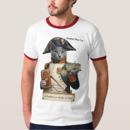 ロシアンブルーのナポレオン・ボナパルト猫 Tシャツ