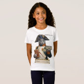 ロシアンブルーのナポレオン・ボナパルト猫 Tシャツ (正面フル)