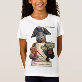 ロシアンブルーのナポレオン・ボナパルト猫 Tシャツ