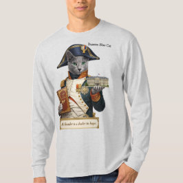 ロシアンブルーのナポレオン・ボナパルト猫 Tシャツ