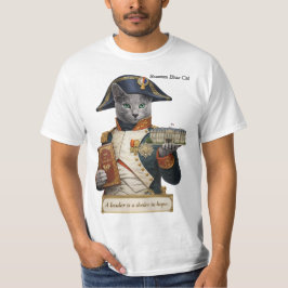 ロシアンブルーのナポレオン・ボナパルト猫 Tシャツ