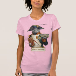 ロシアンブルーのナポレオン・ボナパルト猫 Tシャツ