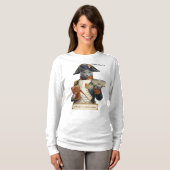ロシアンブルーのナポレオン・ボナパルト猫 Tシャツ (正面フル)