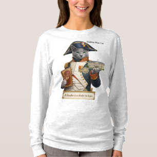 ロシアンブルーのナポレオン・ボナパルト猫 Tシャツ