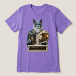 ロシアンブルーのプラトン猫 トライブレンドＴシャツ