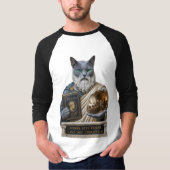 ロシアンブルーのプラトン猫 Tシャツ (正面)
