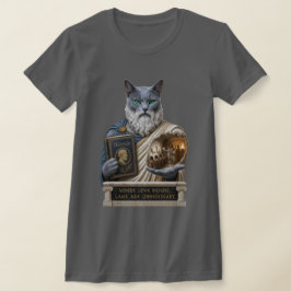 ロシアンブルーのプラトン猫 Tシャツ