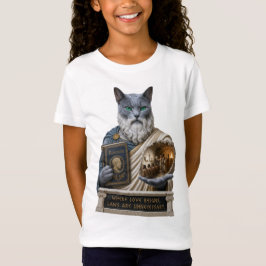 ロシアンブルーのプラトン猫 Tシャツ