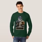 ロシアンブルーのプラトン猫 Tシャツ (正面フル)