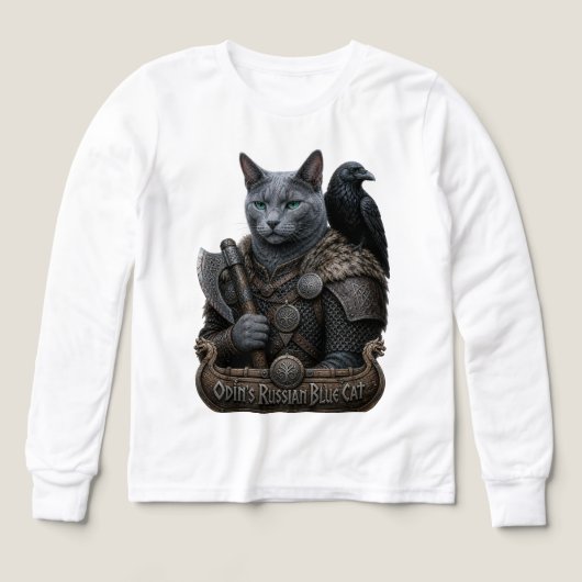 ロシアンブルーのベテランオーディンの猫 (デザイン正面)