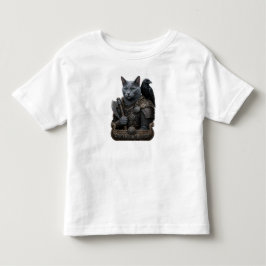 ロシアンブルーのベテランオーディンの猫 トドラーTシャツ