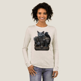 ロシアンブルーのベテランオーディンの猫 トライブレンドTシャツ