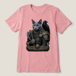 ロシアンブルーのベテランオーディンの猫 トライブレンドTシャツ