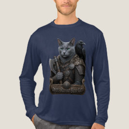 ロシアンブルーのベテランオーディンの猫 トライブレンドTシャツ