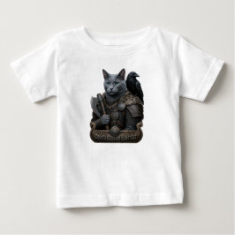ロシアンブルーのベテランオーディンの猫 ベビーTシャツ