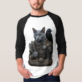 ロシアンブルーのベテランオーディンの猫 Tシャツ