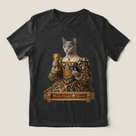 ロシアンブルーのルクレツィア・デ・メディチ猫 トライブレンドTシャツ