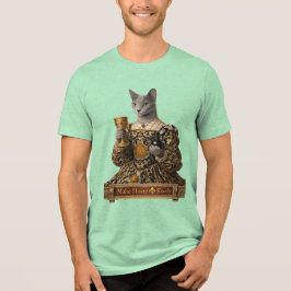 ロシアンブルーのルクレツィア・デ・メディチ猫 トライブレンドTシャツ